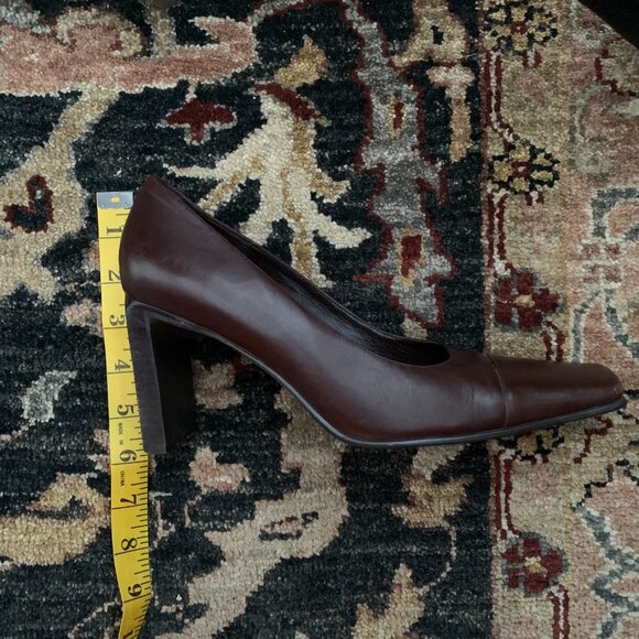 Lauren Ralph Lauren Chocolate Brown Leather Pointed Toe Stiletto Pump - Picture 10 of 10